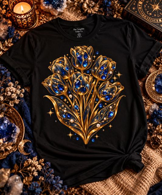 Gilded Sapphire Bloom Tee