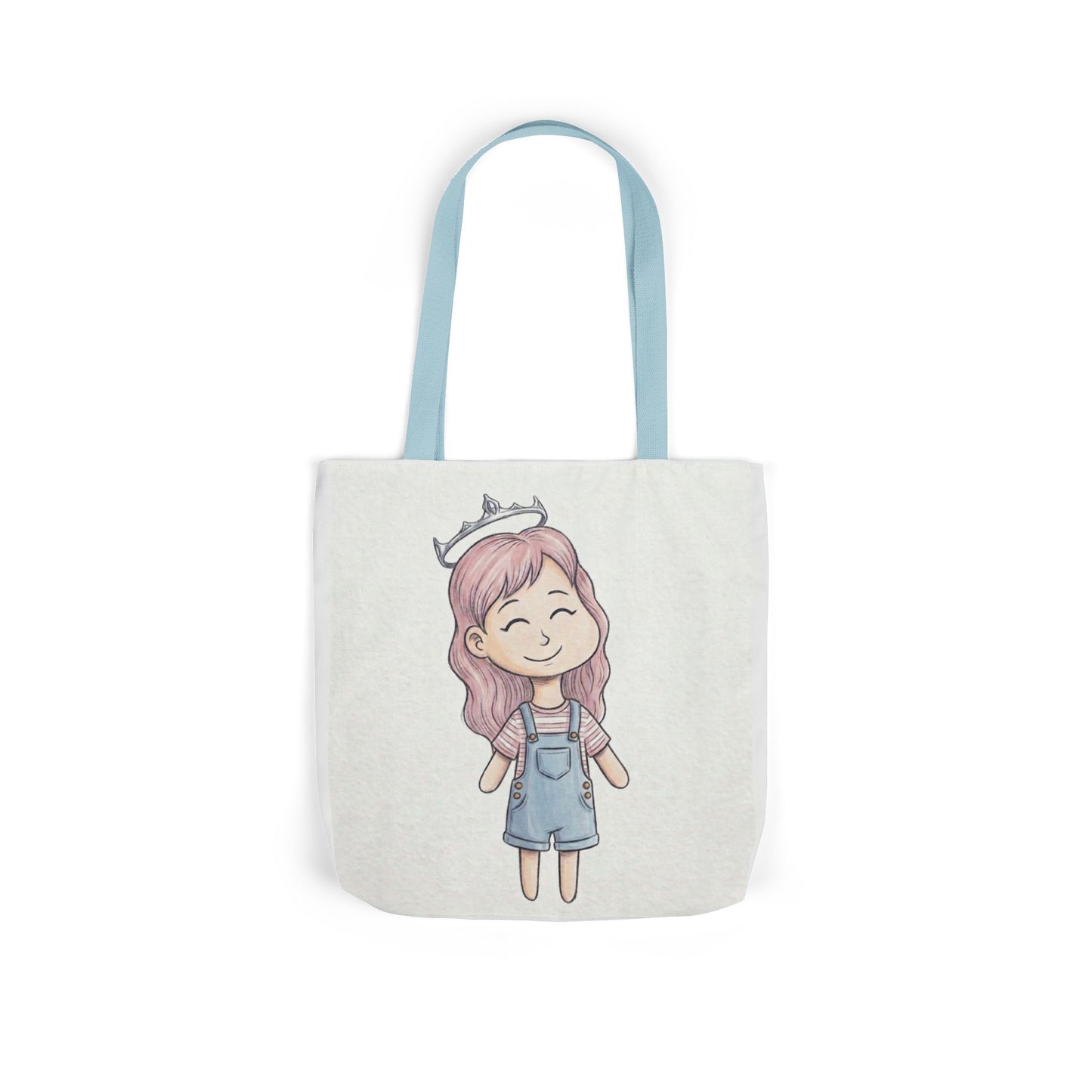 Cute Princess Girl Canvas Tote Bag