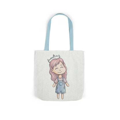 Cute Princess Girl Canvas Tote Bag