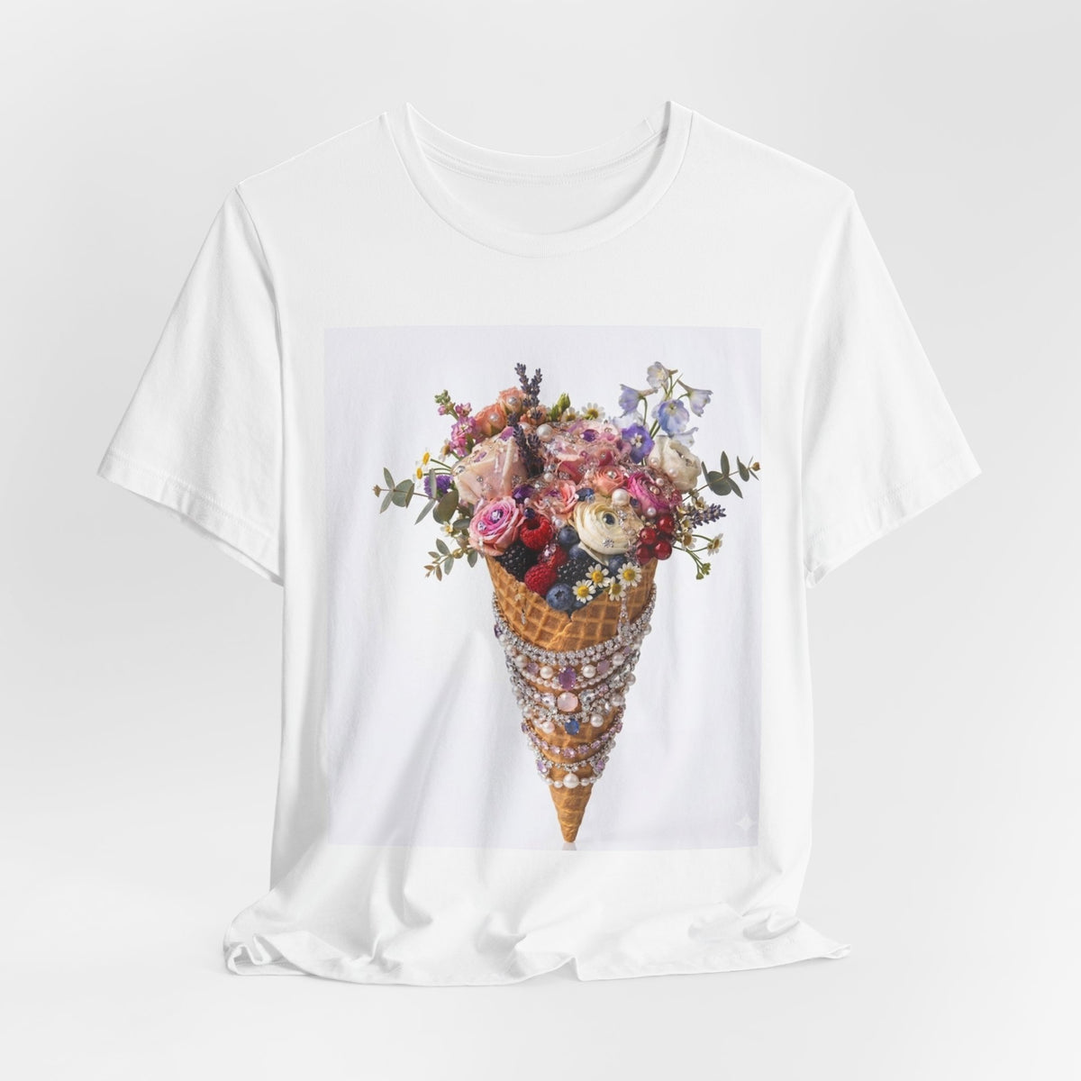 Floral Ice Cream Cone T-Shirt
