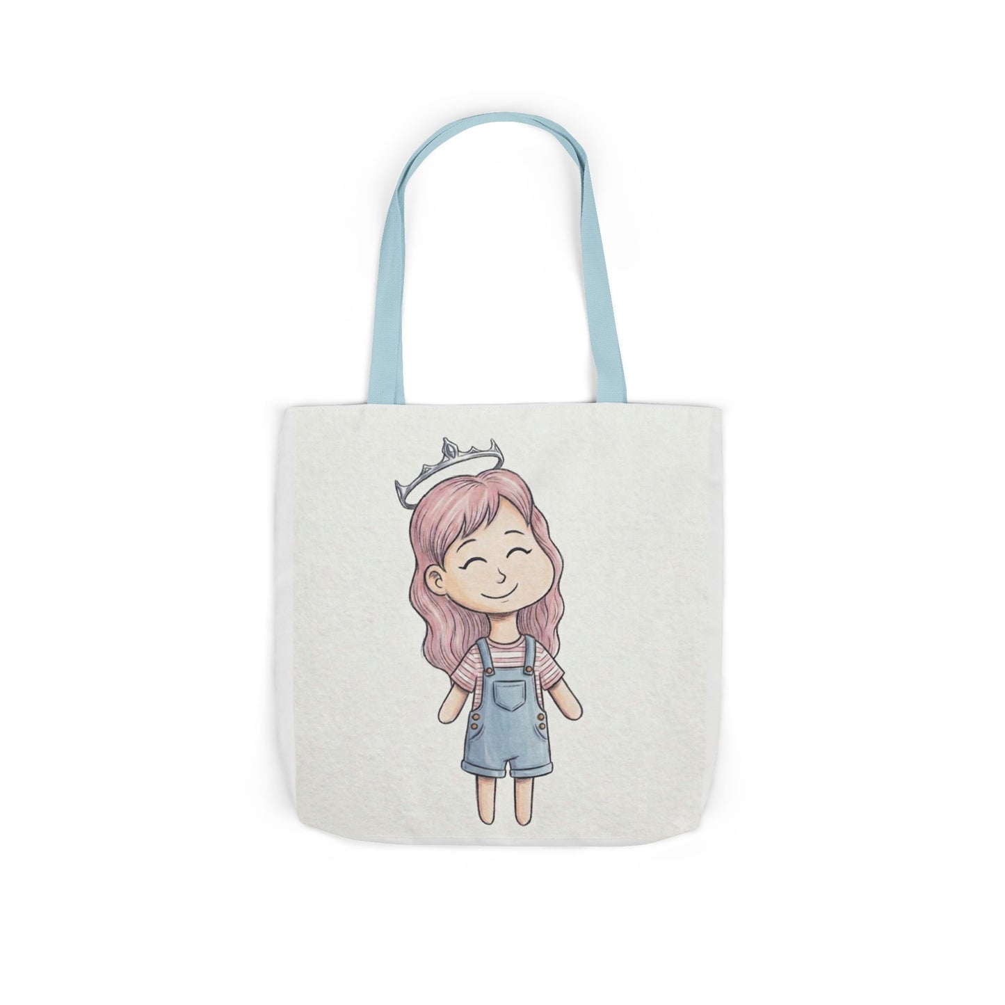Cute Princess Girl Canvas Tote Bag