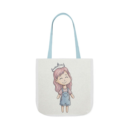 Cute Princess Girl Canvas Tote Bag