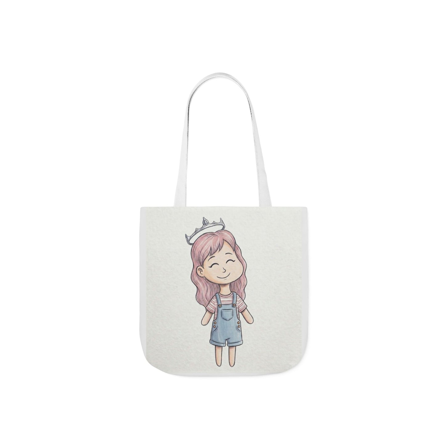 Cute Princess Girl Canvas Tote Bag