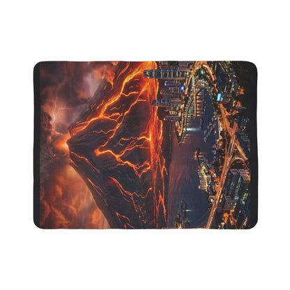 Volcano Eruption Sherpa Blanket