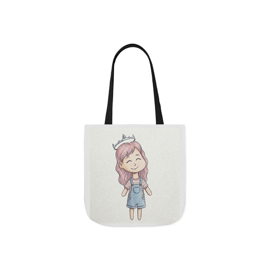 Cute Princess Girl Canvas Tote Bag