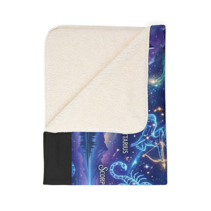 Zodiac Constellation Sherpa Blanket