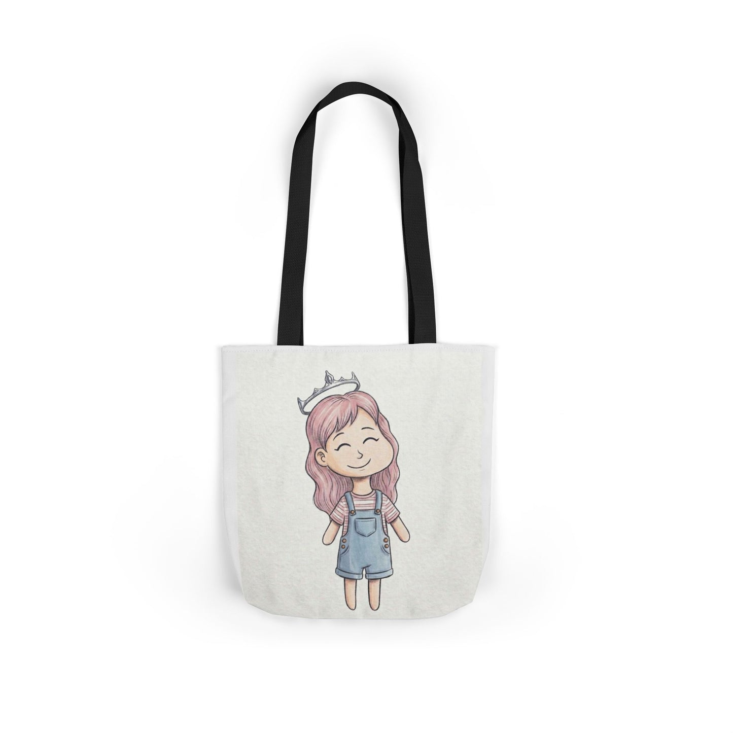 Cute Princess Girl Canvas Tote Bag