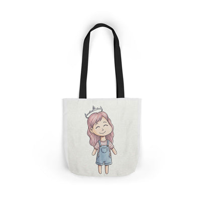 Cute Princess Girl Canvas Tote Bag