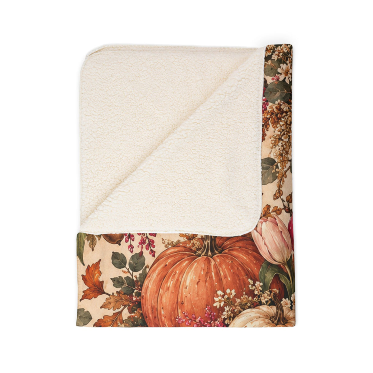 Pumpkin Garden Fleece Blanket