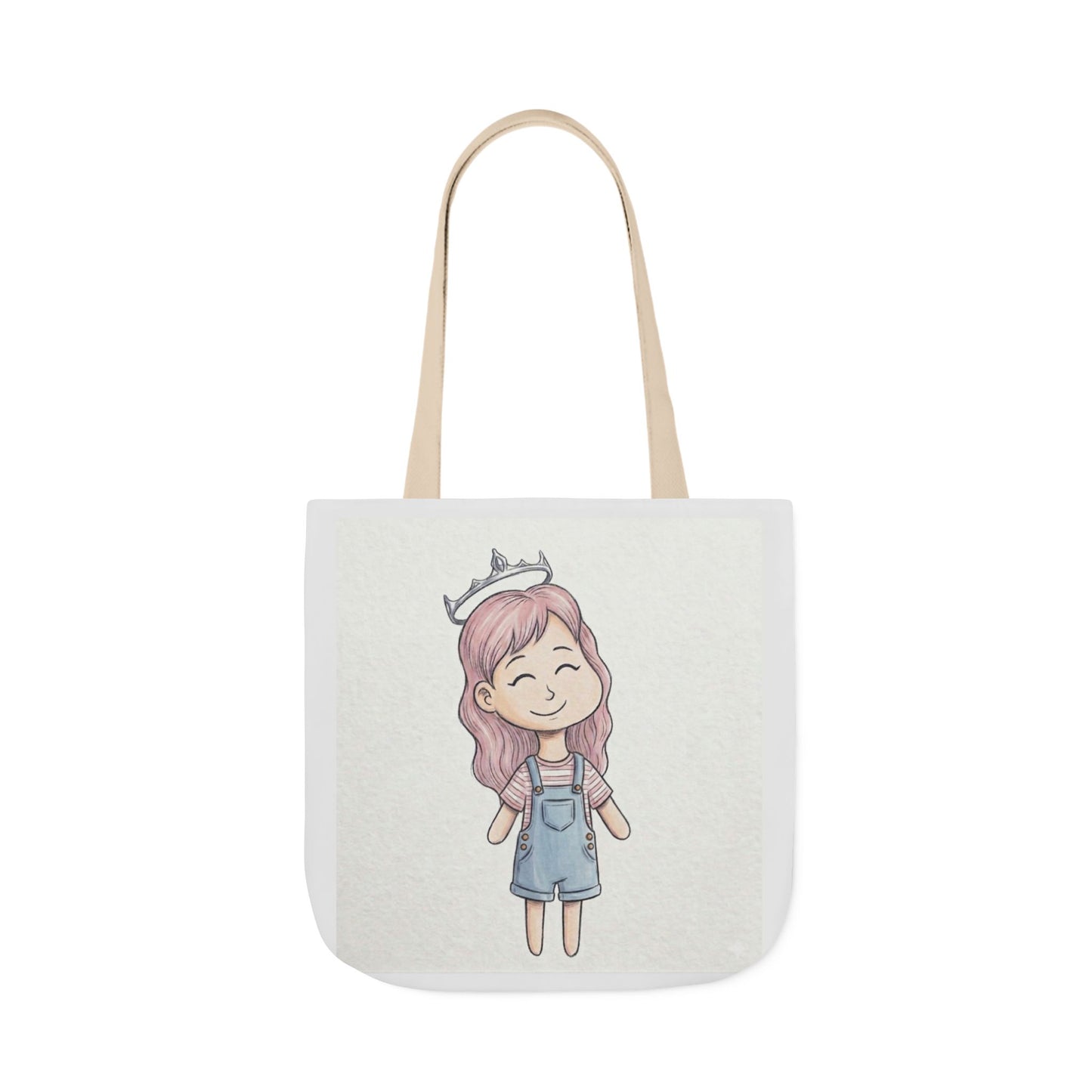 Cute Princess Girl Canvas Tote Bag