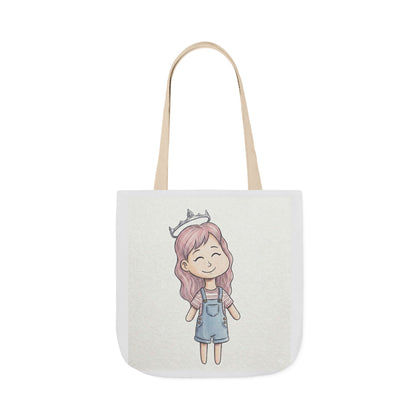 Cute Princess Girl Canvas Tote Bag
