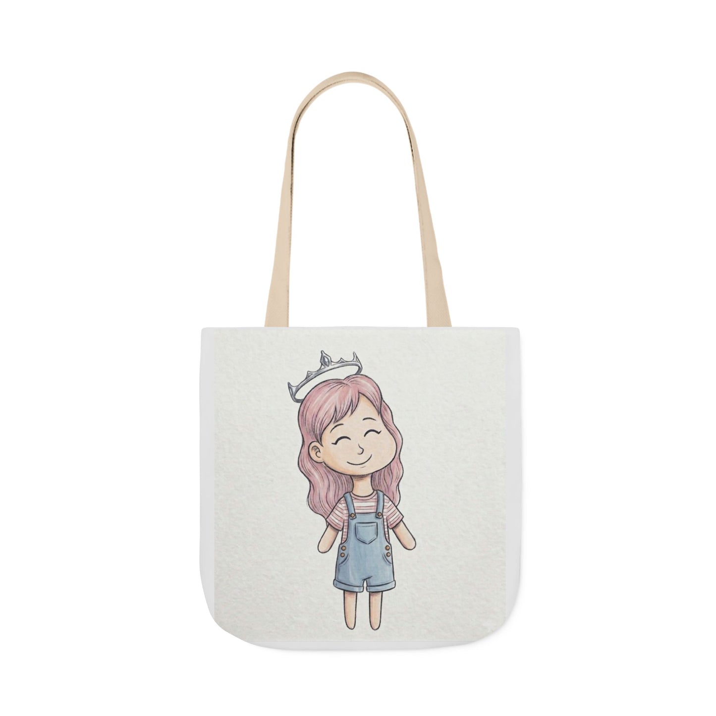 Cute Princess Girl Canvas Tote Bag