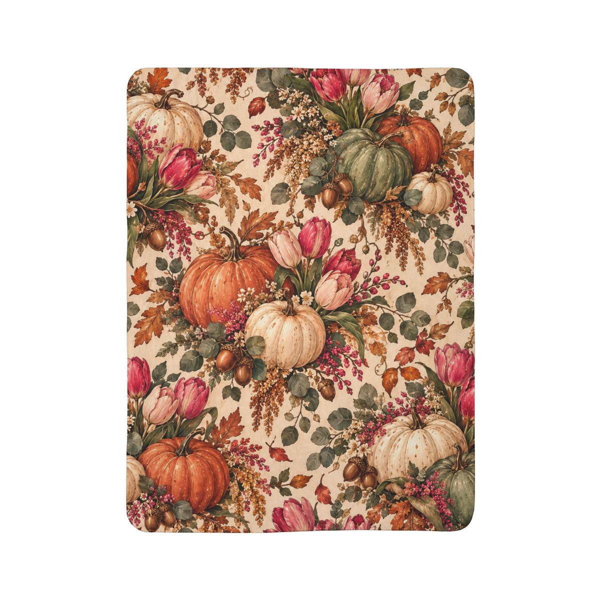 Pumpkin Garden Fleece Blanket
