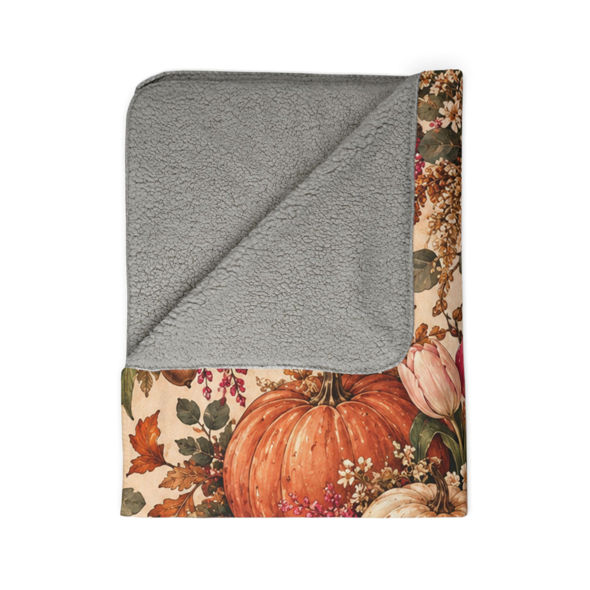 Pumpkin Garden Fleece Blanket