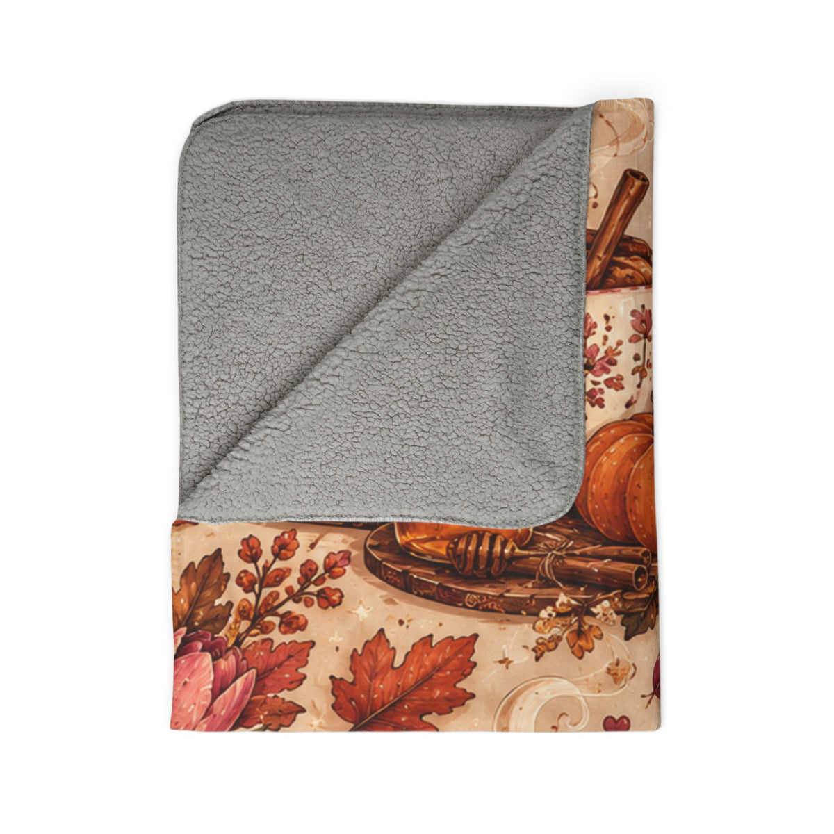 Pumpkin Spice Fleece Blanket