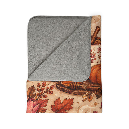 Pumpkin Spice Fleece Blanket