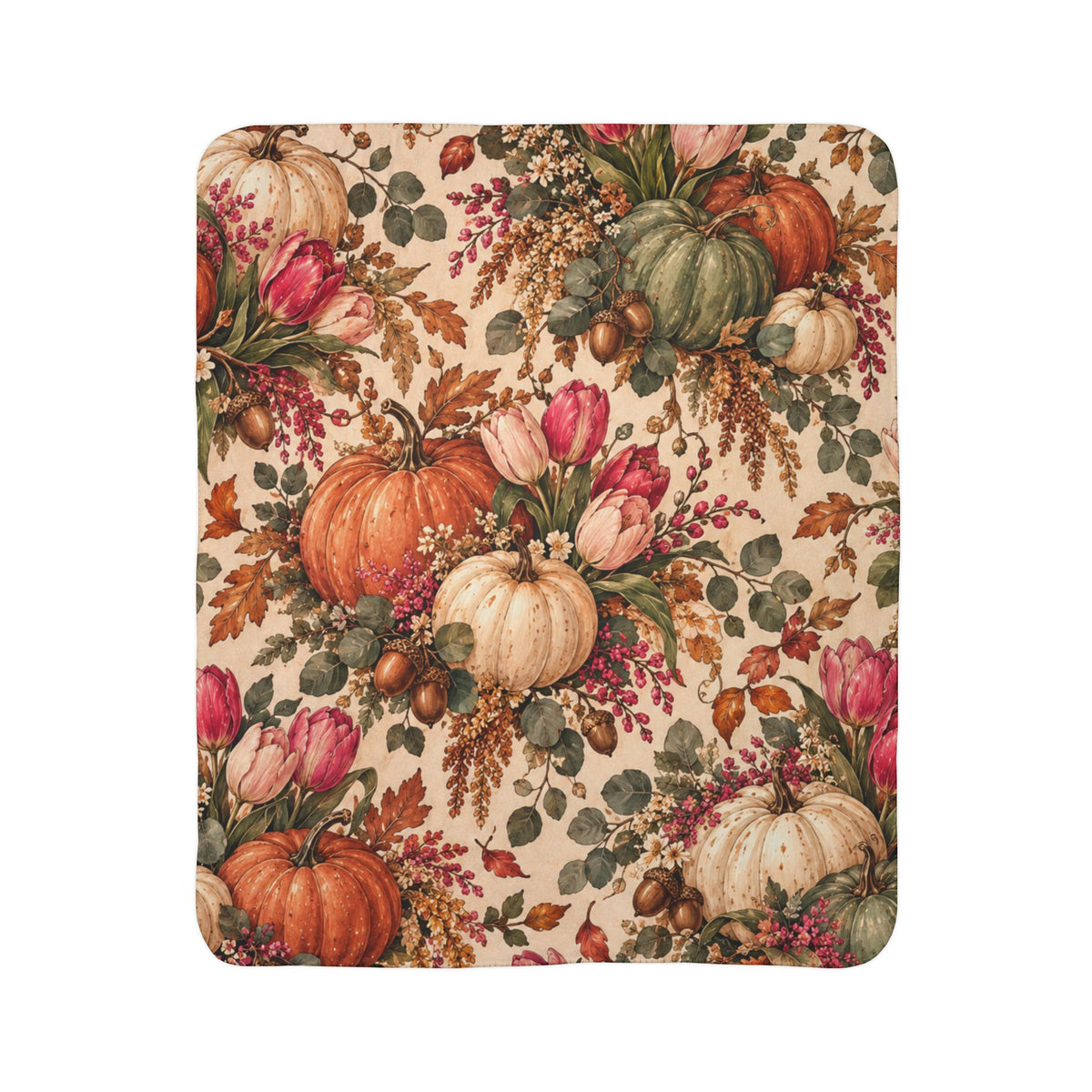 Pumpkin Garden Fleece Blanket