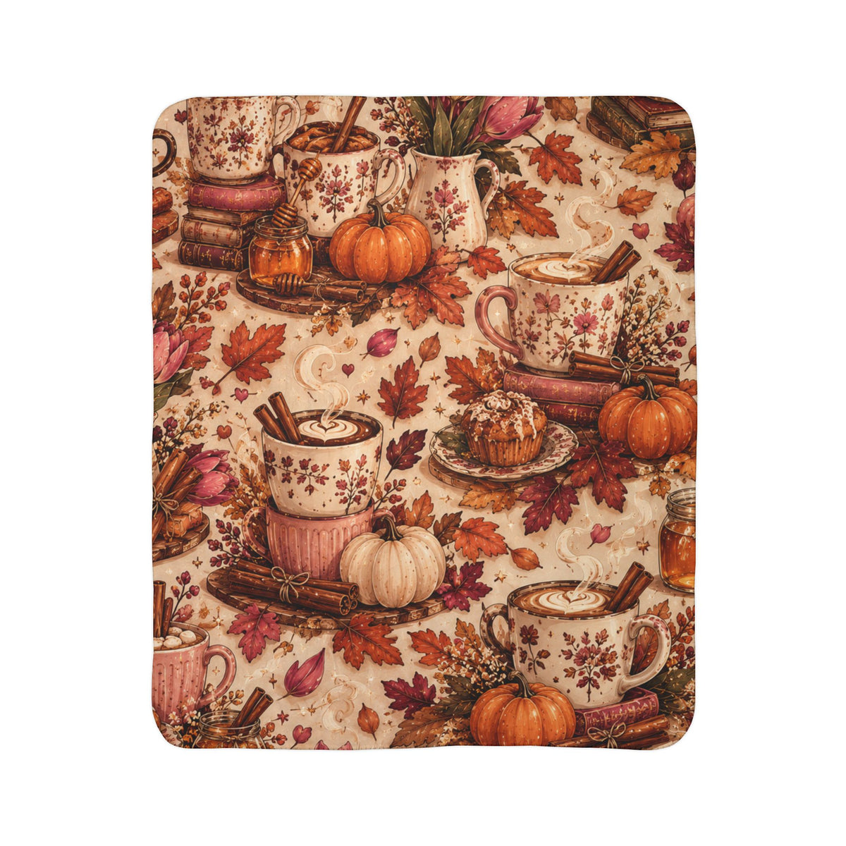 Pumpkin Spice Fleece Blanket