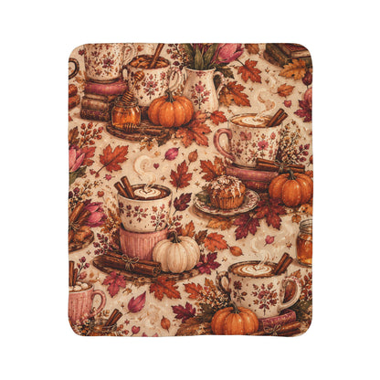 Pumpkin Spice Fleece Blanket