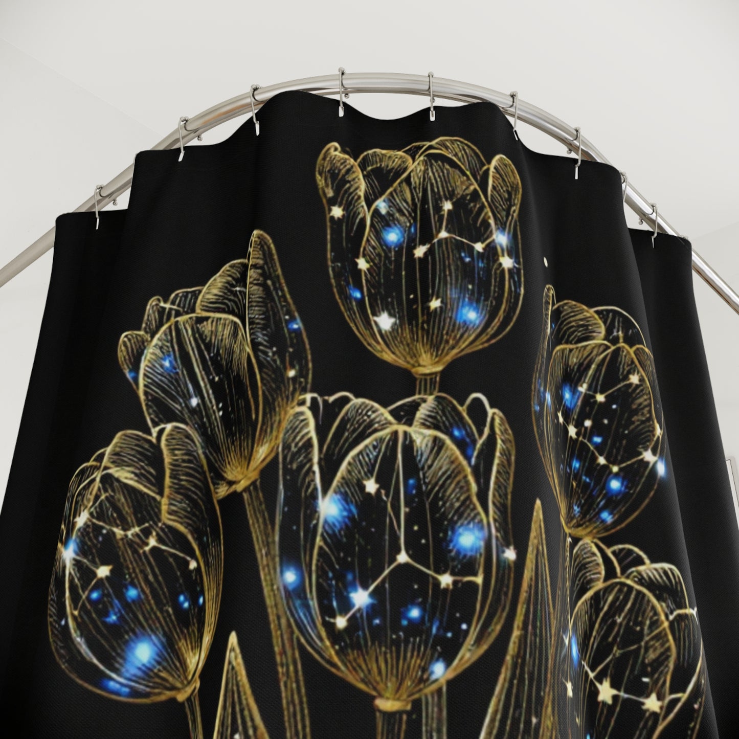 Celestial tulip bundle shower curtain
