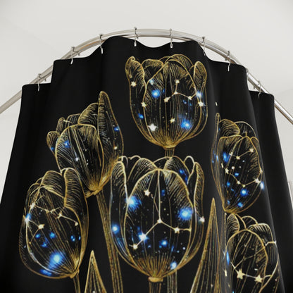 Celestial tulip bundle shower curtain