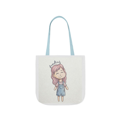 Cute Princess Girl Canvas Tote Bag