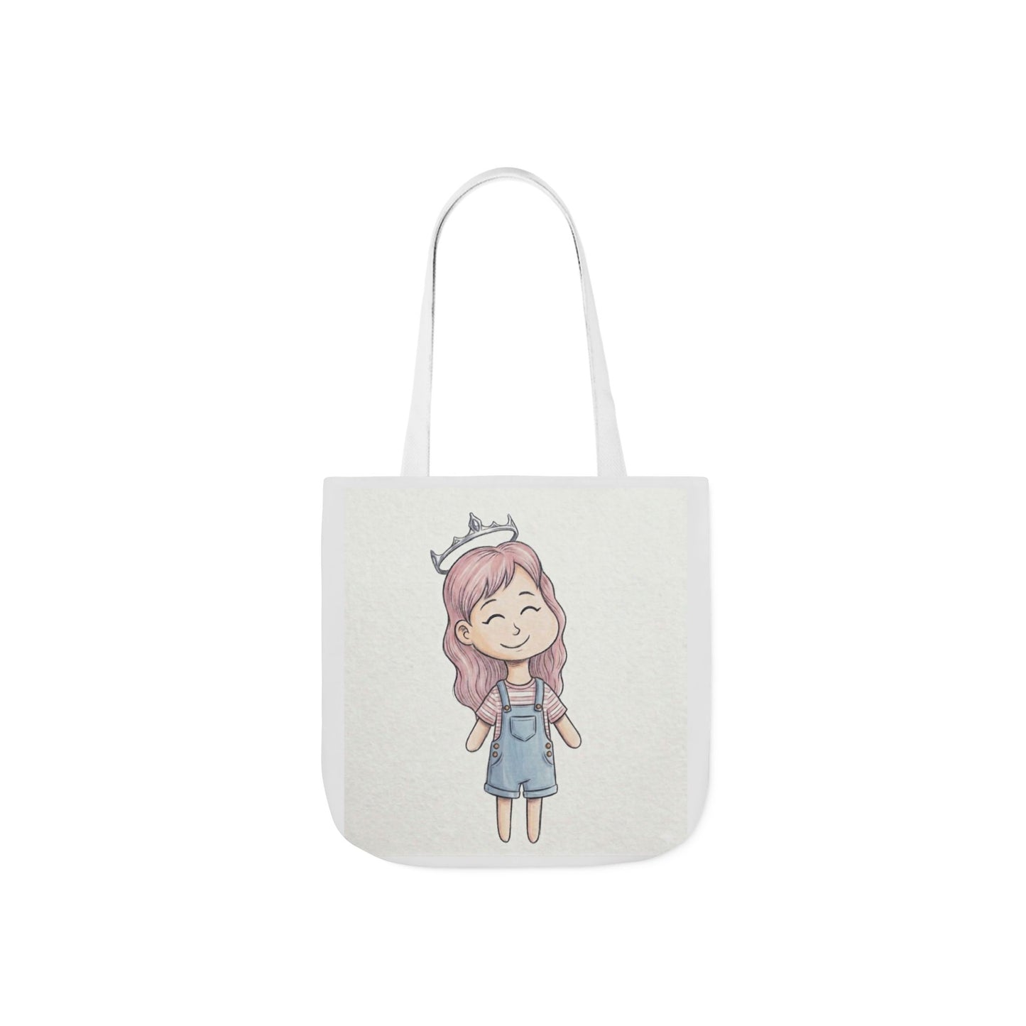 Cute Princess Girl Canvas Tote Bag