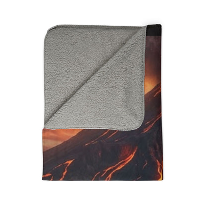 Volcano Eruption Sherpa Blanket