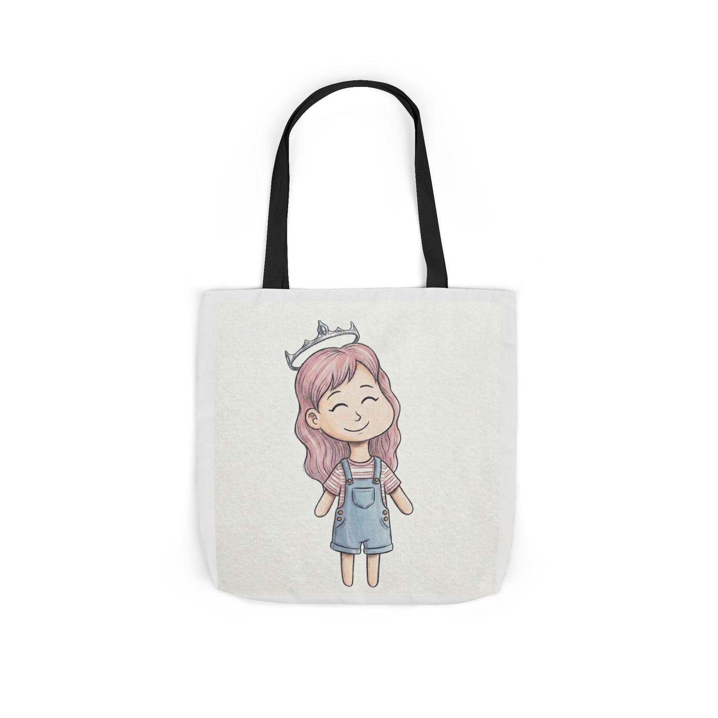 Cute Princess Girl Canvas Tote Bag