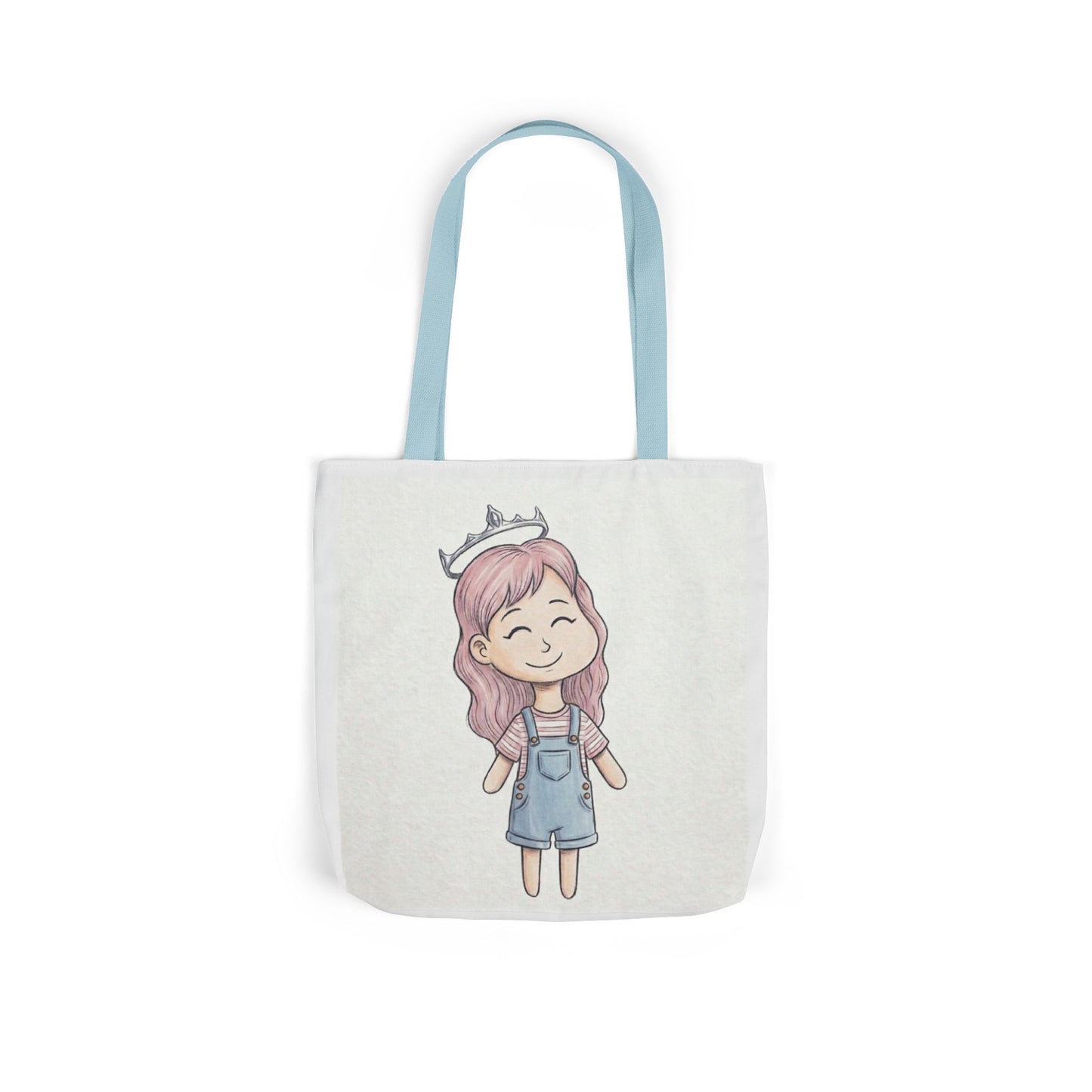 Cute Princess Girl Canvas Tote Bag