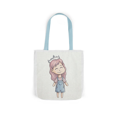 Cute Princess Girl Canvas Tote Bag