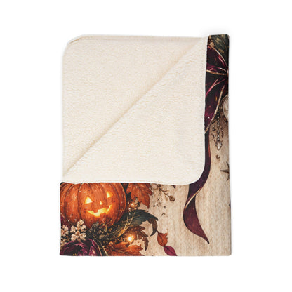 Autumn Wreath Fleece Blanket