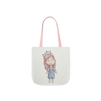 Cute Princess Girl Canvas Tote Bag