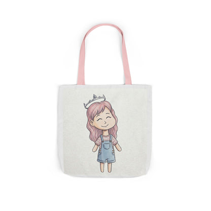 Cute Princess Girl Canvas Tote Bag