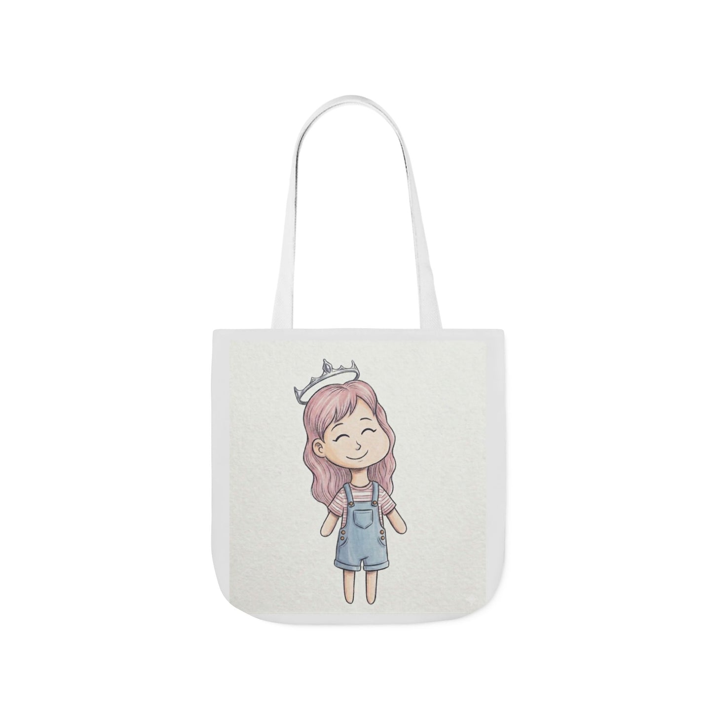 Cute Princess Girl Canvas Tote Bag