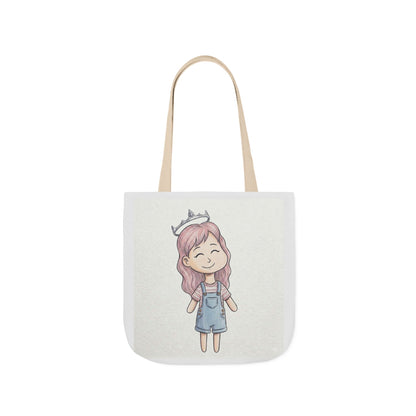 Cute Princess Girl Canvas Tote Bag
