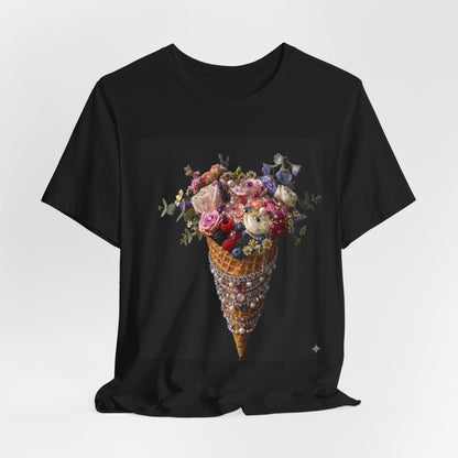 Floral Ice Cream Cone T-Shirt