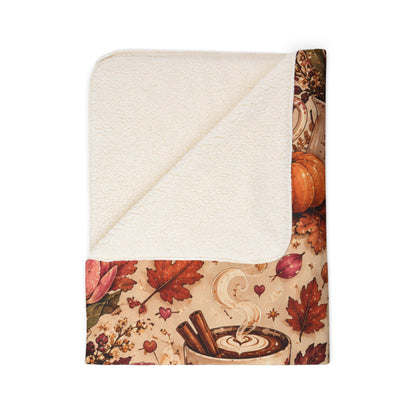 Pumpkin Spice Fleece Blanket