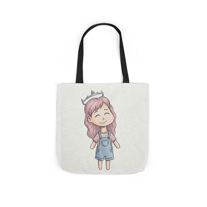 Cute Princess Girl Canvas Tote Bag