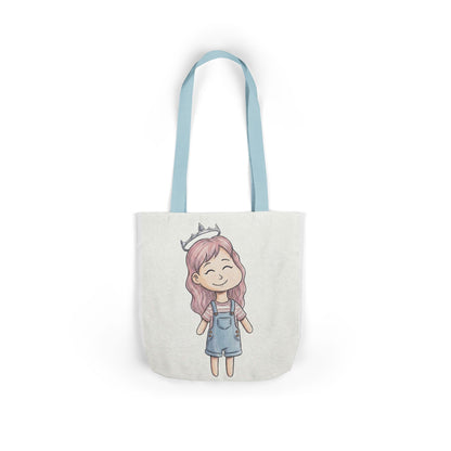 Cute Princess Girl Canvas Tote Bag
