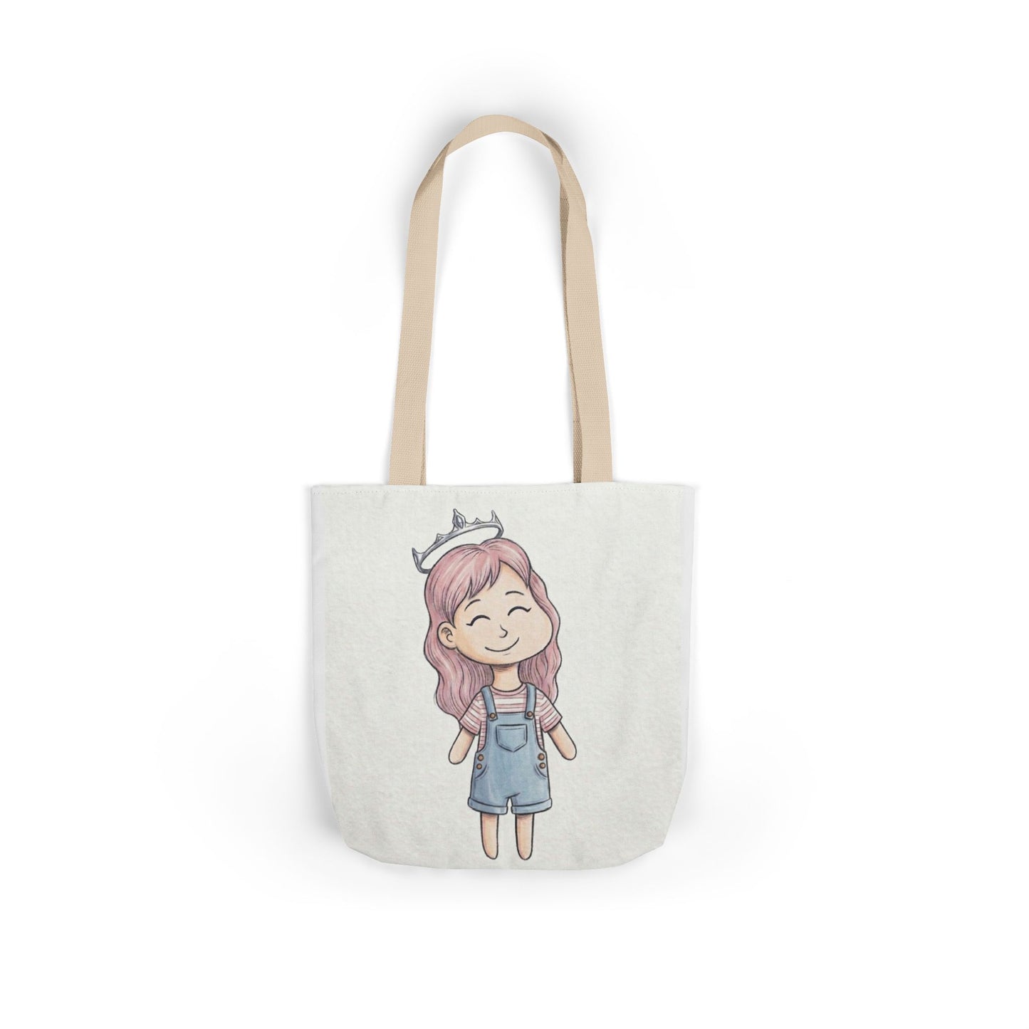 Cute Princess Girl Canvas Tote Bag