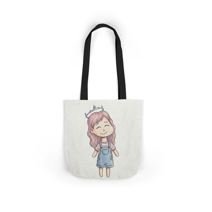 Cute Princess Girl Canvas Tote Bag
