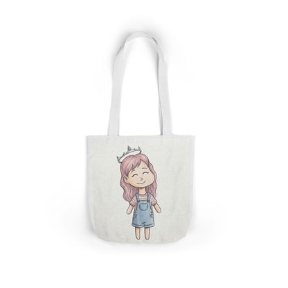 Cute Princess Girl Canvas Tote Bag