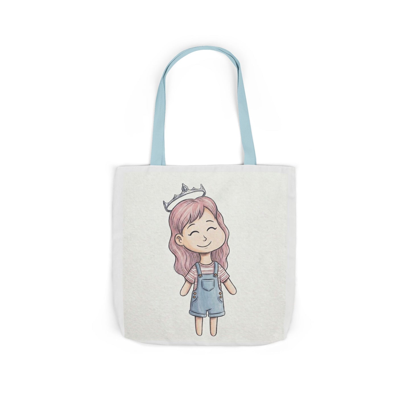 Cute Princess Girl Canvas Tote Bag