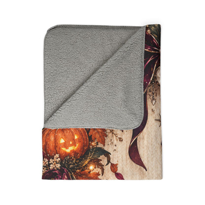 Autumn Wreath Fleece Blanket
