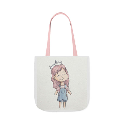Cute Princess Girl Canvas Tote Bag