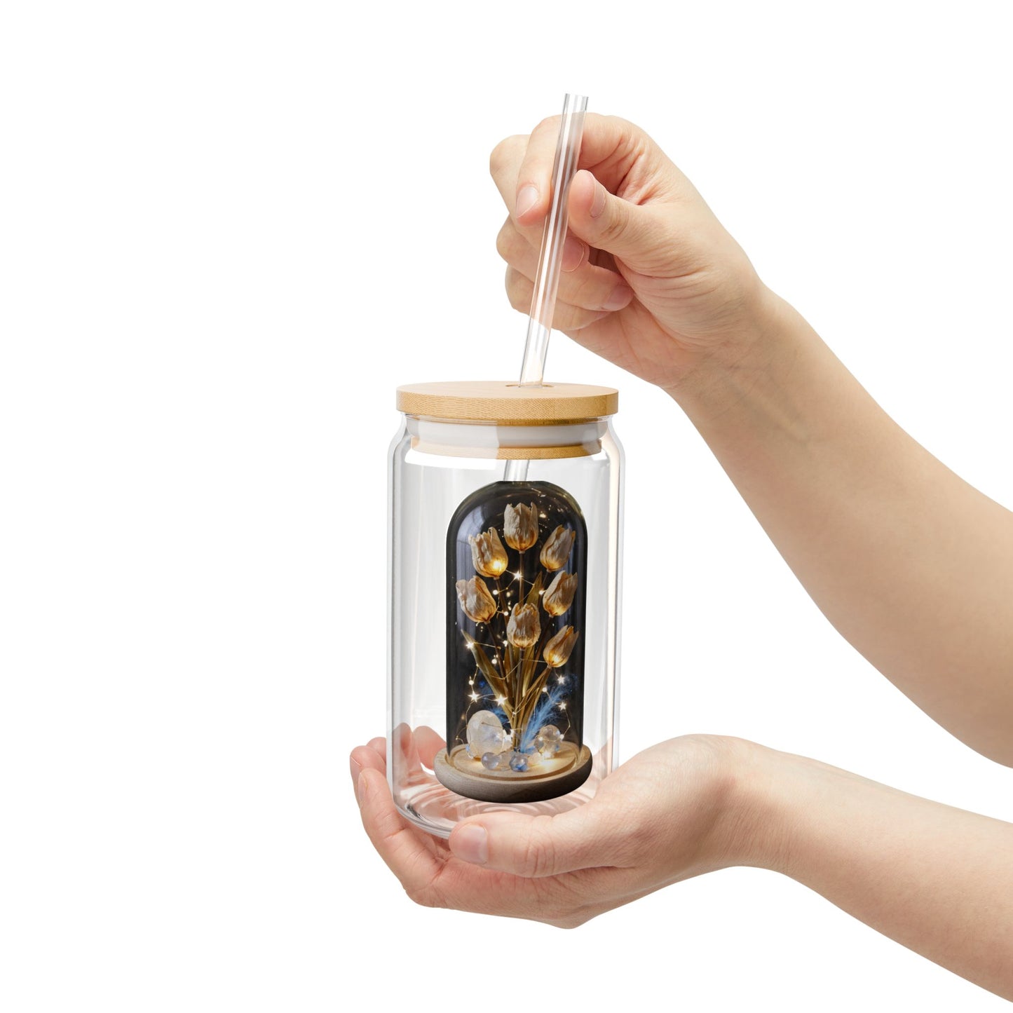 Glass Terrarium 16 oz Sipper