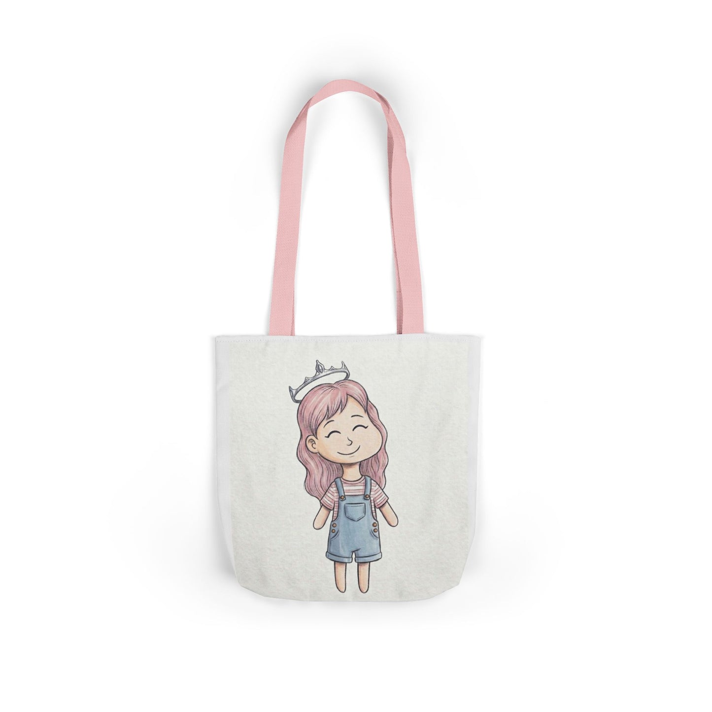 Cute Princess Girl Canvas Tote Bag